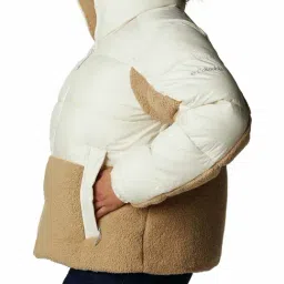 Columbia White & Brown Regular Fit Padded Jacket image 4