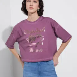 SF Jeans by Pantaloons Mauve Loose Fit Top-picture-17