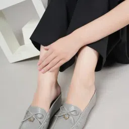 Scentra Women's Adie Grey Mule Wedges-picture-40