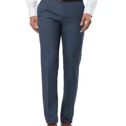 Raymond Blue Regular Fit Trousers-picture-37