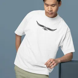 Elibolz Men Printed Drop-Shoulder Sleeves Bio Finish T-shirt image 2