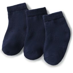 kookie kids india Kookie Kids Terry Knit Ankle Length Solid Socks Pack Of 3 - Navy Blue-picture-23