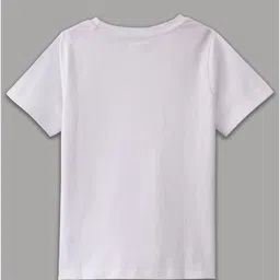 BLUSHES 100% Cotton Fathers Day Theme Half Sleeves Best Dad Ever Text Printed Tee - White image 3