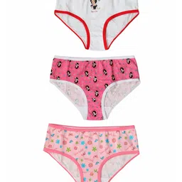 Yellow Bee Cotton Knit Pack Of 3 Disney Princesses Featuring Snow White Printed Panties - Multi Colour image 3