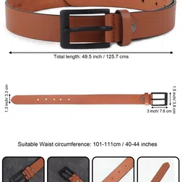 LOOPA Men Textured Leather Formal Belt image 3
