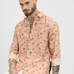 Snitch Men Smart Spread Collar Floral Printed Slim Fit Casual Shirt-picture-13