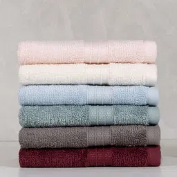 Feather & Spun Pack of 4 Velvet Rose Lavender Antimicrobial Organic Cotton Face Towel image 3