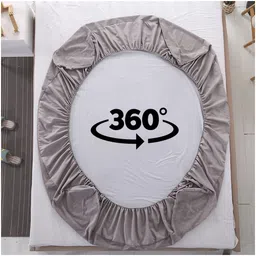 DREAM CARE Water Proof Lycra Stretchable Fitted Mattress Protector (Grey) image 5