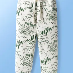 Babyoye 100% Cotton Knit Full Sleeves T-Shirt & Joggers Set With Hedge Hog Patch Print - Mint & White image 5