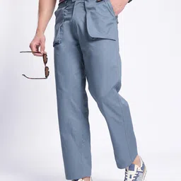 glitchez Men Suave Drip Dual Adjuster Relaxed Trousers-image-94