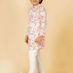A.T.U.N. Boys Rouge Printed Full Sleeves Kurta Set image 3