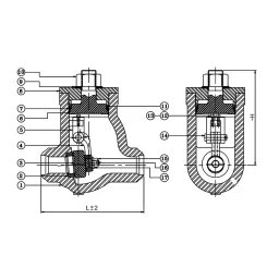 Leader 10 Inch,250 mm Cast Carbon Steel Swing Check Valve CCS024 image 2