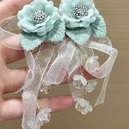 StyleCast x Revolte Artificial Beads Floral Shaped Drop Earrings image 4