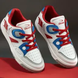 Duke Men's Dynamic Colourblocked White & Red Casual Sneakers-picture-31