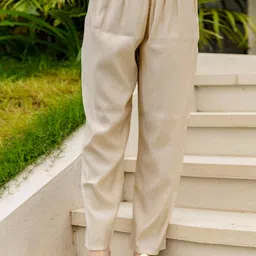 SANISA Women Beige Cotton Blend Kurta Sets image 5