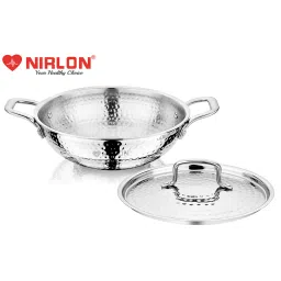 Nirlon Silver Stainless Steel Others TriPly Hammered KD28 image 3