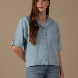 Wrangler Light Indigo Denim Shirt-image-80