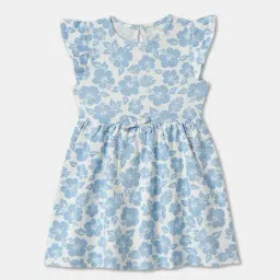 R&B Kids Blue Floral Regular Fit Dress-picture-28