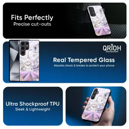 QRIOH Floral Printed Silicone Samsung Galaxy S23 Ultra 5G Back Case image 2