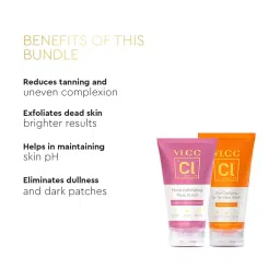 VLCC Clinic Skin Clarifying De-Tan Face Wash & Micro Exfoliating Face Scrub Combo image 3