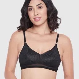 Clovia Black Lace Non Padded Bra-image-9
