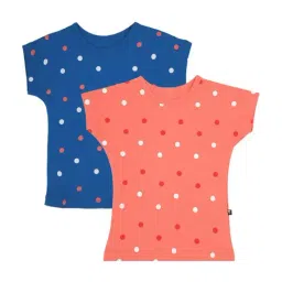 Proteens Kids Blue & Peach Cotton Printed T-Shirt-picture-26