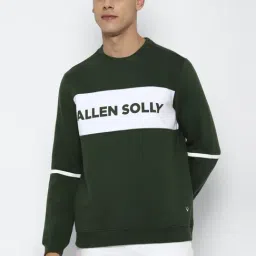 Allen Solly Green Cotton Regular Fit Printed SweatShirt-picture-30