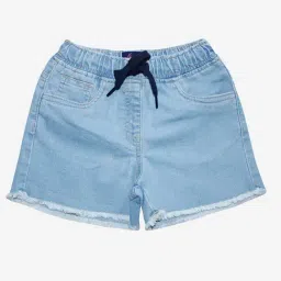 Kiddopanti Kids Light Blue Solid Shorts-picture-33