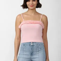 Forever 21 Pink Cotton Graphic Crop Top-picture-38