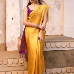 Soch Yellow Other Zari Saree With Unstitched Blouse-picture-35