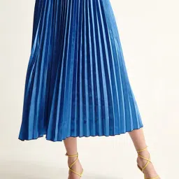 Cover Story Blue Midi Skirt-image-15