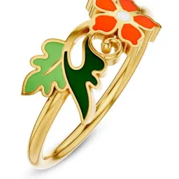 Kisna Diamond & Gold Jewellery 14k (585) Yellow Gold Ring for Women-picture-37