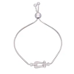 Kai Jewel Sterling Silver Forever Anchored Diamond Adjustable Bracelet image 3