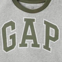 GAP Boys Light Grey Cotton Graphic T-Shirt image 3