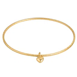 Zavya Heartfelt Radiance Gold-Plated 925 Sterling Silver Bangle (Single) image 3