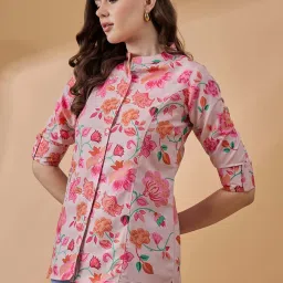 Winza Designer Peach Printed Top image 3