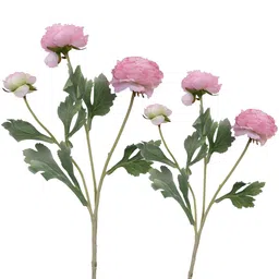 TAYHAA Pink 2 Pieces Rose Artificial Flower With Pot image 4