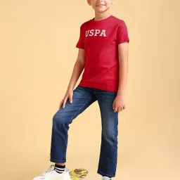 U.S. Polo Assn. Boys Red Graphic Print T-Shirt image 3