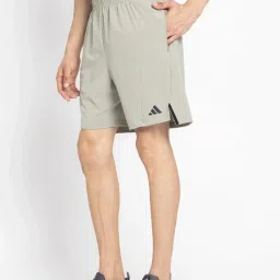 Adidas Olive Regular Fit Logo Printed Sports Shorts image 3
