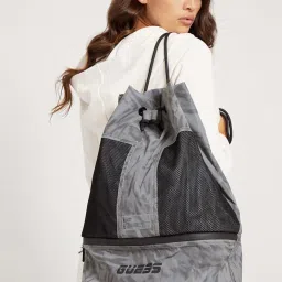 GUESS Leopard Fluid Grey Printed Gym Backpack image 3