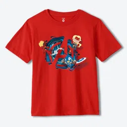 YK Marvel Boys Avengers Printed Pure Cotton Oversized T-shirt-picture-32
