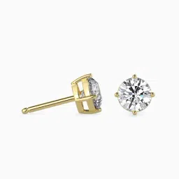 Emori 14k Yellow Gold & Diamond 0.25 CT Solitaire Stud Earrings image 4