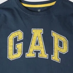 GAP Boys Logo Print Crew Neck Pure Cotton T-shirt image 2