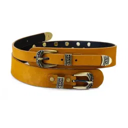 Aditi Wasan Tan Studded Leather Casual Belt image 4