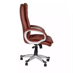 ib basics Ergonomica High Back Leatherette Office Revolving Chair/Manager Chair Brown, ER63 image 5