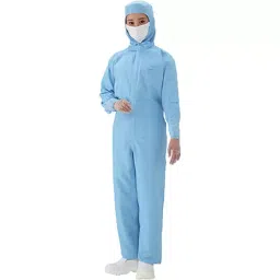AS ONE ASPURE Cool Clean Ware Blue Coverall Series L Size Blue, COVERALL image 1
