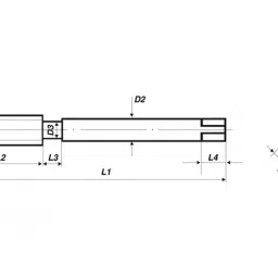 Emkay Tools 1.3/4 inch BSW Bright Fluteless HSS Ground Thread Tap image 2