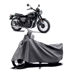 Auto Pearl Two Wheeler Cover with Bag for Yamaha W800, Silver-picture-19