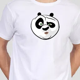 Greylongg Men Graphic Printed Round Neck Cotton Kung Fu Panda T-shirt image 4