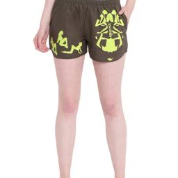 La Intimo Green Cotton Print Shorts-image-23